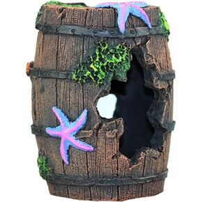 WishLotus Aquarium Fish Tank Decorations, Aquarium Hideout House Theme Plastic Plants Fish Cave Aquarium Castle Mermaid Ornaments, Shipwreck Hideouts Fish Tank Accessories Décor