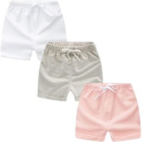 3 Pack Toddler Little Boys Girls Cotton Cuffed Summer Pull On Active Shorts in Saudi Arabia