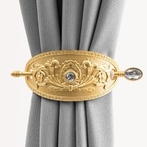 Curtain Tiebacks Classical Elegance Resin Panel Holdback Set of 2 (Arcuation)