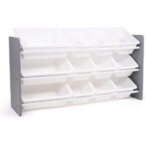 طاولة جانبية للتخزين مكونة من 4 صناديق من Humble Crew، خشب طبيعي/أبيض in Kuwait