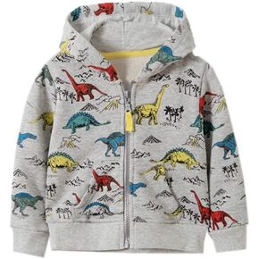 HUAER& Baby Boys' Cotton Cartoon Fox Zip Front Jacket Hoodie Sweatshirt