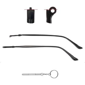 Metal Glasses Replacement Legs 1 Pair Metal Glasses Leg Repair Kit Replacement Glasses Arm Eyeglasses Leg Replacement（Silver）