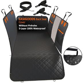 Easigoods Waterproof,Scratch Resistant Car Backseat Cover for Dogs and Pets.Backseat Protector for Small,Medium,Large Cars SUV Truck.Mesh Window,Useful 3 Pockets,Kid-and-Dog Shareable Backseat in Saudi Arabia