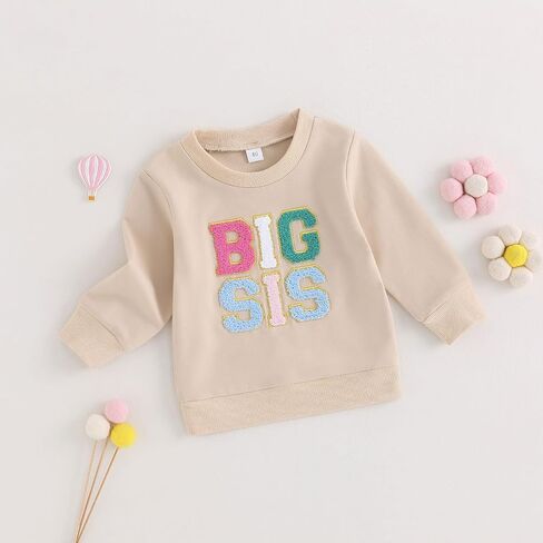 Ursobutegl Toddler Baby Girl Boy Sweatshirt Bubble Romper Pullover Sister Brother Matching Outfits Fall Winter Clothes in Kuwait