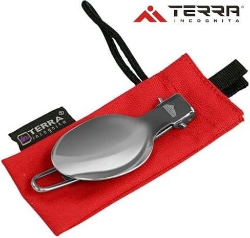 Terra Incognita Foldable Spoon - Portable, Compact, and Versatile Folding Utensil for Camping, Hiking, and Outdoor Activities in Kuwait