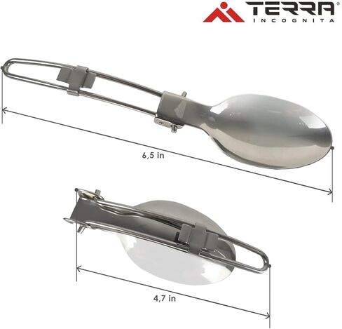 Terra Incognita Foldable Spoon - Portable, Compact, and Versatile Folding Utensil for Camping, Hiking, and Outdoor Activities in Kuwait