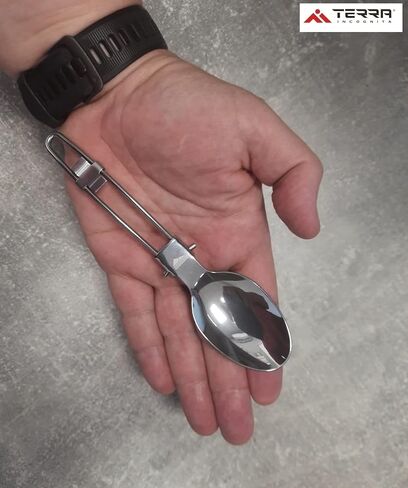 Terra Incognita Foldable Spoon - Portable, Compact, and Versatile Folding Utensil for Camping, Hiking, and Outdoor Activities in Kuwait