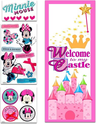 Classic Disney Minnie Mouse Tin Lunch Box Puzzle Bundle ~ Minnie Mouse Lunchbox with Minnie Puzzle 24 Piece for Kids, Minnie Mouse Stickers, and More (Minnie School Supplies), Minnie Mouse tin box in Kuwait