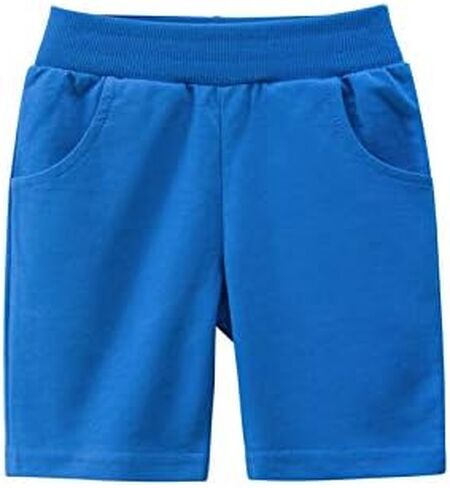 Toddler Boys Summer Knit Shorts with Pocket, 2/3/4 Pack Baby Pull-On Soft Active Shorts in Saudi Arabia
