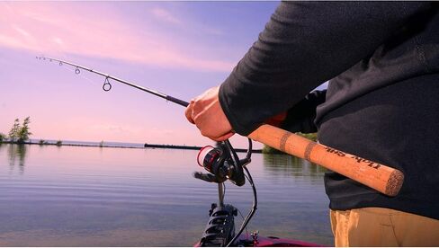 Ugly Stik 9’ Elite Salmon/Steelhead Spinning Rod, Two Piece Salmon/Steelhead Rod, 4-10lb Line Rating, Medium Light Rod Power, Medium Fast Action, 1/8-5/8 oz. Lure Rating,Cream & Black in Saudi Arabia