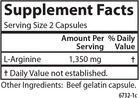 Carlson - L-Arginine, 675 mg, Circulatory Health, Support, 180 Capsules in Saudi Arabia