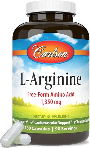 Carlson - L-Arginine, 675 mg, Circulatory Health, Support, 180 Capsules in Saudi Arabia
