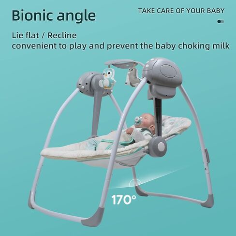 Vannetgo Comfort Portable Swing,Comfort Baby Rocking Chair with Soothing Music，Foldable,Bionic Design, Baby Sleeps Peacefully (25103) in Saudi Arabia