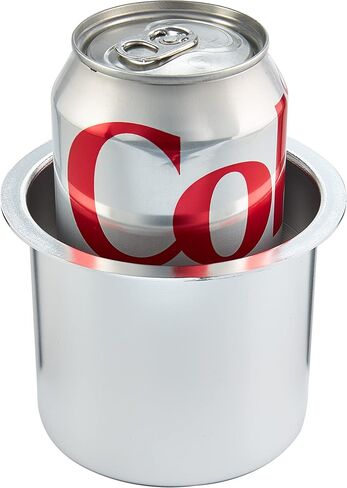 Brybelly Poker Table Cup Holder Inserts - Durable and Rust-Proof, Drop-In Table Cup Holder for 3.375" Hole - 3" Deep with 3.25" Inside Diameter - Vivid Black Aluminium, Pack of 10 in Saudi Arabia