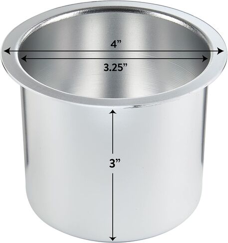Brybelly Poker Table Cup Holder Inserts - Durable and Rust-Proof, Drop-In Table Cup Holder for 3.375" Hole - 3" Deep with 3.25" Inside Diameter - Vivid Black Aluminium, Pack of 10 in Saudi Arabia