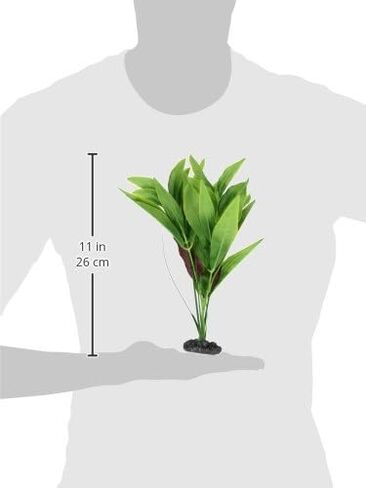 Marina Naturals, Red/Green Pickerel Silk Plant, Medium Fish Tank Decoration, PP99 in Saudi Arabia