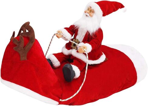 Kyerivs سانتا الكلب زي عيد الميلاد الكلب تخزين المواد الحيوانات الأليفة الملابس سانتا كلوز ركوب الحيوانات الأليفة تأثيري الأزياء حزب خلع الملابس الكلاب القطط الزي للكلاب الصغيرة المتوسطة الكبيرة الحجم - L in Kuwait