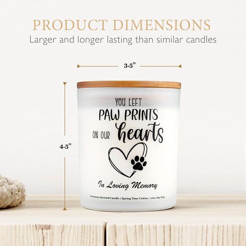 Pet Memorial Gifts Scented Candle - Dog Memorial Gifts for Loss of Dog, Pet Loss Gifts and Loss of Dog Sympathy Gift, Dog Bereavement Gifts for Loss of Pet, Cat Memorial Gifts, Dog Passing Away Gifts in Saudi Arabia