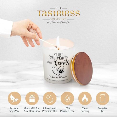 Pet Memorial Gifts Scented Candle - Dog Memorial Gifts for Loss of Dog, Pet Loss Gifts and Loss of Dog Sympathy Gift, Dog Bereavement Gifts for Loss of Pet, Cat Memorial Gifts, Dog Passing Away Gifts in Saudi Arabia