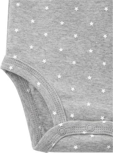 Simple Joys by Carter's Unisex Babies' Long-Sleeve Bodysuit, Pack of 5, Grey/White, 6-9 Months in Saudi Arabia