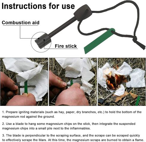 منشار جيب يدوي بحبل لقطع الاشجار (36 انش - 11 سنًا) منشار نجاة بسلك طويل مع اشعال النار وقفازات للتخييم والمشي لمسافات طويلة والصيد في الهواء الطلق معدات الطوارئ مع مقبض باراكورد in Kuwait