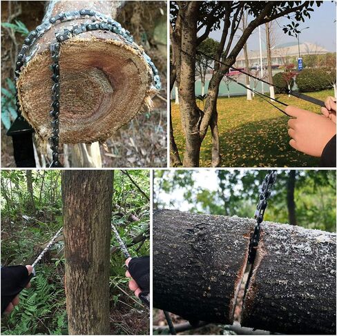 منشار جيب يدوي بحبل لقطع الاشجار (36 انش - 11 سنًا) منشار نجاة بسلك طويل مع اشعال النار وقفازات للتخييم والمشي لمسافات طويلة والصيد في الهواء الطلق معدات الطوارئ مع مقبض باراكورد in Kuwait