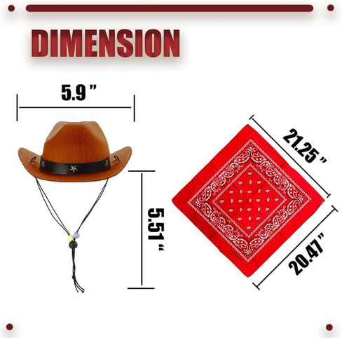 الحيوانات الأليفة رعاة البقر زي رعاة البقر قبعة جميلة ووشاح لجرو هريرة قبعة وباندانا مجموعة الكلاب القطط مهرجان الحفلات اليومية هالوين ارتداء 2 قطعة in Kuwait