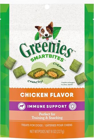 Greenies SMARTBITES Immune Support Crunchy & Soft Dog Treats, Chicken Flavor, 28 oz. in Kuwait