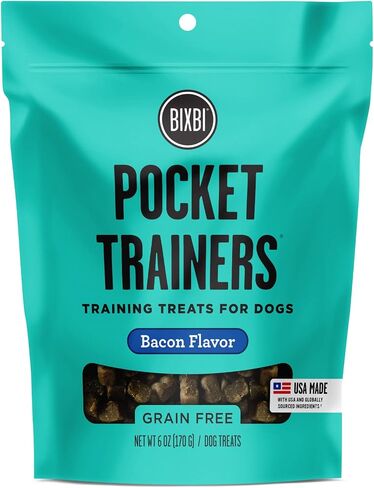 BIXBI Pocket Trainers, Chicken (6 oz, 1 Pouch) - Small Training Treats for Dogs - Low Calorie and Grain Free Dog Treats, Flavorful Pocket Size Healthy and All Natural Dog Treats in Saudi Arabia