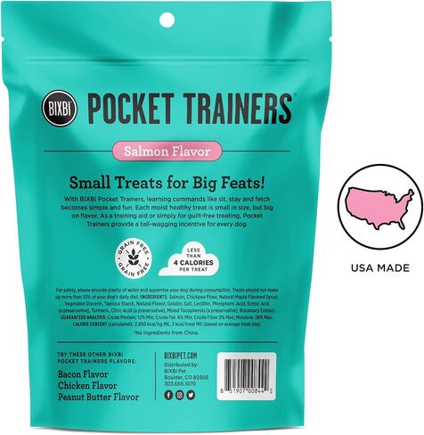 BIXBI Pocket Trainers, Chicken (6 oz, 1 Pouch) - Small Training Treats for Dogs - Low Calorie and Grain Free Dog Treats, Flavorful Pocket Size Healthy and All Natural Dog Treats in Saudi Arabia