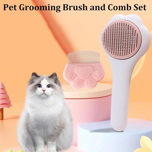 Aeecruny Pet Grooming Tool for Dogs and Cats - Professional Pet Hair Remover Comb, Removes Loose Hair & Tangles, for Cat, Dog, Rabbit in Saudi Arabia
