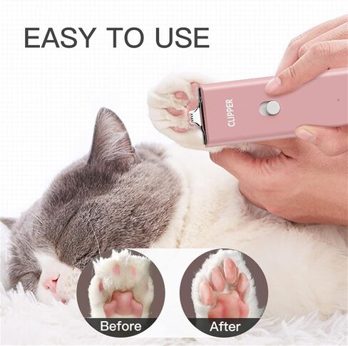 2-in-1 Professional Dog Grooming Kit - Low Noise, Waterproof, USB Rechargeable, and Safe Ceramic Blade - Gift for Dogs and Cats (Pink) in Kuwait