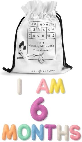 Baby Monthly Milestone Numbers – Signs & Photo Props – Soft Felt Letters & Numbers for Baby Announcement, Newborn Photography, Neutral in Saudi Arabia