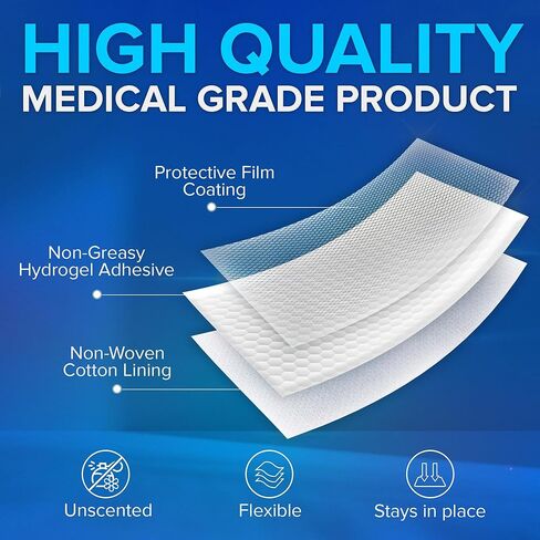 JJ CARE Lidocaine Patches [Pack of 30], 4% Lidocaine Pain Patches Maximum Strength, 4" x 5.5" Lidocaine Back Pain Relief Patches for Fast Numbing of Aches, Pains, Back, Neck, Shoulder, Muscle Soreness in Kuwait