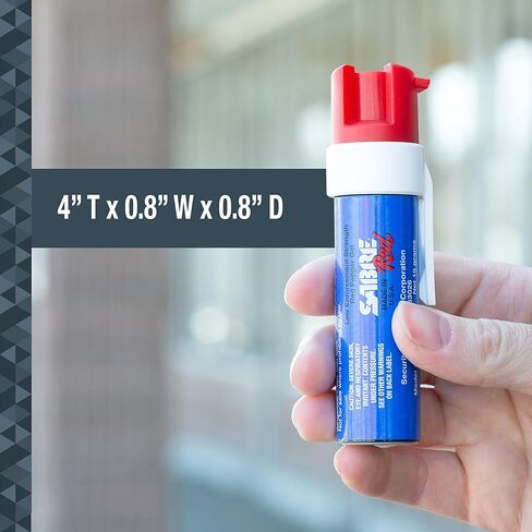 SABRE Pepper Gel With Attachment Clip, 35 Bursts (5x The Competition), 12-Foot (4-Meter) Range, Gel Is Safer, UV Marking Dye, Twist Lock Safety, Patriotic Design in Kuwait