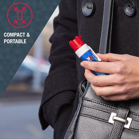 SABRE Pepper Gel With Attachment Clip, 35 Bursts (5x The Competition), 12-Foot (4-Meter) Range, Gel Is Safer, UV Marking Dye, Twist Lock Safety, Patriotic Design in Kuwait