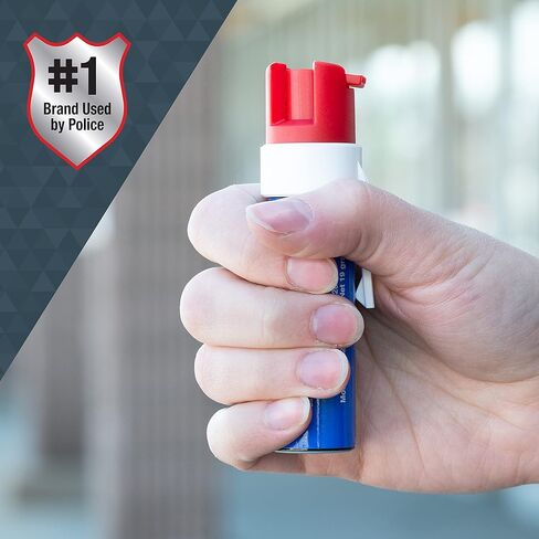 SABRE Pepper Gel With Attachment Clip, 35 Bursts (5x The Competition), 12-Foot (4-Meter) Range, Gel Is Safer, UV Marking Dye, Twist Lock Safety, Patriotic Design in Kuwait