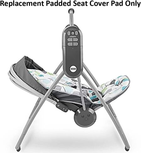 Replacement Part for Fisher-Price On-The-Go Baby Swing - GKH40 ~ Replacement Padded Seat Cover Pad ~ Blue, Green and Gray Hexagon Print in Saudi Arabia