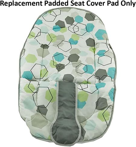 Replacement Part for Fisher-Price On-The-Go Baby Swing - GKH40 ~ Replacement Padded Seat Cover Pad ~ Blue, Green and Gray Hexagon Print in Saudi Arabia