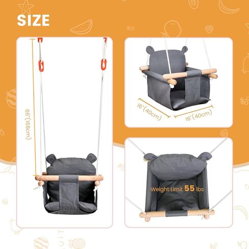 احصل على مقعد وأرجوحة قماشية متأرجحة لطفلك وطفلك في الداخل والخارج من أجل متعة آمنة in Kuwait
