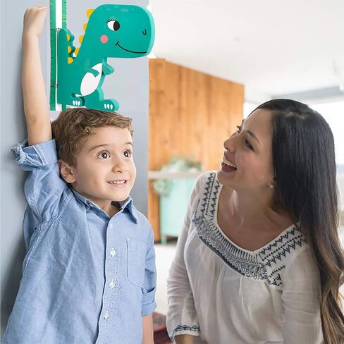 Growth Chart for Kids,Removable Adjustable 3D Dinosaur Magnetic Height Chart for Kids,Height Ruler Nursery Dinosaur Wall Decals for Kids Sticker for Nursery Playroom Wall Decor in Saudi Arabia