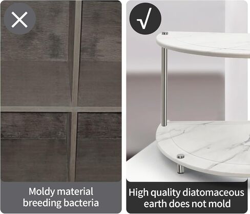 منظم عداد الحمام من Pletmin، رف سطح الحمام الجاف الفوري، منظم المكياج، منظم مكياج زاوية الغرور، رف الزاوية، منظم العناية بالبشرة (رمادي) in Kuwait