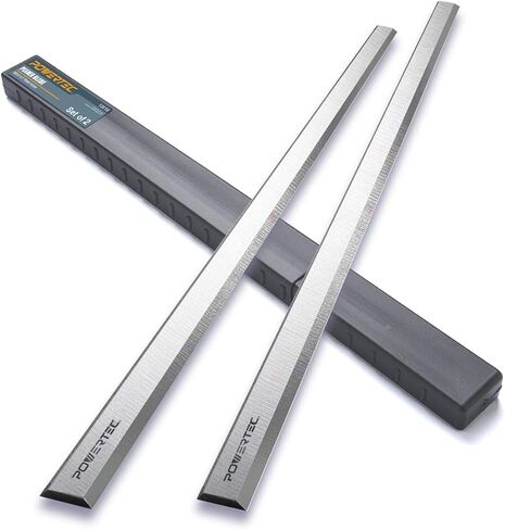 POWERTEC 12-1/2 Inch Planer Blades for Craftsman 23378, JET JWP-12, JWP-12-4P, JWP-12DX, Rockwell RK9018, Wilton 99178, 34463 Planer, Replacement for Craftsman 23315 Planer Knives, Set of 2 (12818V) in Saudi Arabia