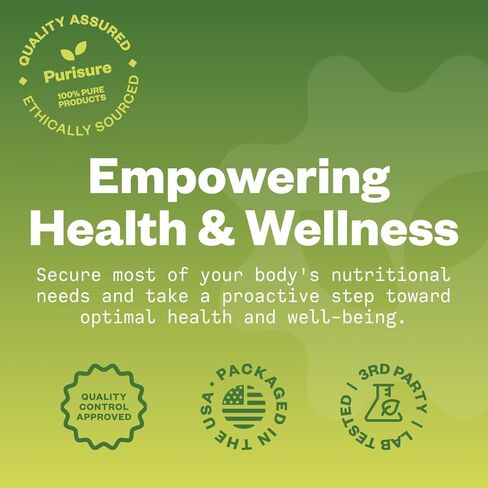 Purisure Organic Spirulina Powder, 453g, Pure Spirulina Powder, Green Algae Powder Superfood Supplement, Preferred to Chlorella, Vegan Spirulina Powder for Smoothies and Protein Drinks, 151 Servings in Kuwait