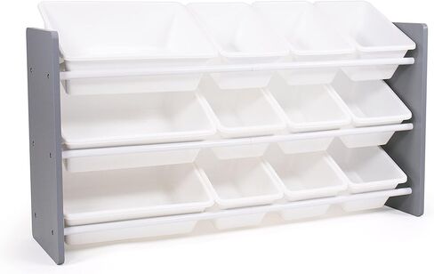 طاولة جانبية للتخزين مكونة من 4 صناديق من Humble Crew، خشب طبيعي/أبيض in Kuwait