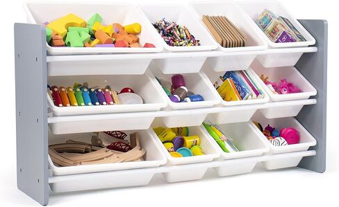 طاولة جانبية للتخزين مكونة من 4 صناديق من Humble Crew، خشب طبيعي/أبيض in Kuwait