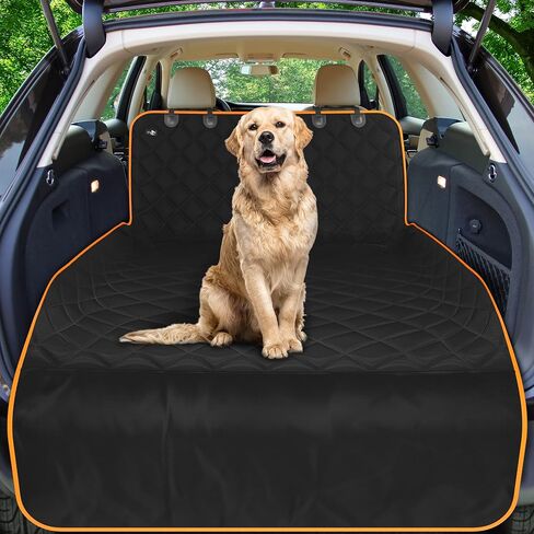 بطانة شحن سيارات الدفع الرباعي من القطن للكلاب من Active Pets، غطاء مقعد سيارة متين غير قابل للانزلاق، يحمي من الأوساخ والفراء، بطانة شحن الحيوانات الأليفة لسيارات الدفع الرباعي والشاحنات، غطاء صندوق كبير الحجم للكلاب مناسب عالميًا - وردي in Kuwait