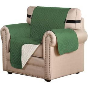 H.VERSAILTEX Reversible Quilted Recliner Covers Water Resistant Furniture Protector for Reclienr Chair with Elastic Straps for Pets Kids Sitting Width Up to 22"(Recliner, Taupe Brown/Beige) in Kuwait