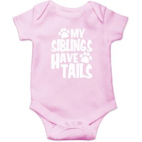 بدلة أطفال من قطعة واحدة من AW Fashions My Siblings Have Tails لطيفة ومبتكرة ومضحكة للرضع in Kuwait