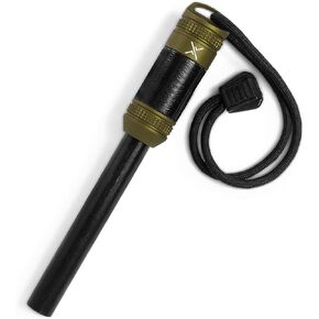 Exotac fireROD XL Ferrocerium Firestarter with Replaceable 1/2 in. Diameter Waterproof Ferro Rod Striker, Heavy-Duty Flammable Repair Tape, and Tinder Capsule Compartment with Included quickLIGHT Tabs in Saudi Arabia